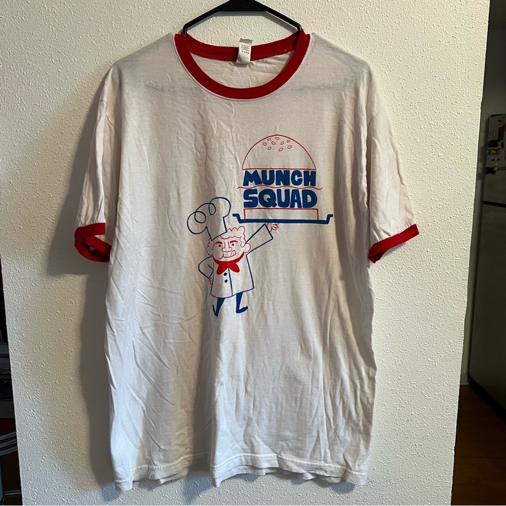 Munch Squad Graphic Tee - White and Red